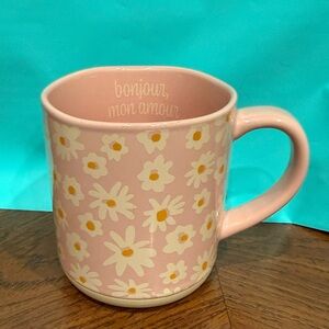 Opalhouse Pink Floral Mug with Romantic Message